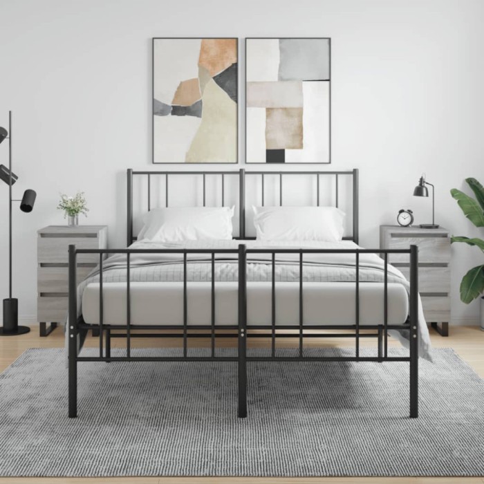 vidaXL Noptiere, 2 buc., gri sonoma, 40x35x69 cm, lemn compozit 826953