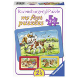 Puzzle Animalute Copii, 3X6 Piese, Ravensburger
