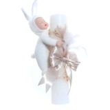 Cumpara ieftin Lumanare Botez cu Dantela si Bebelus Atasat - LB13