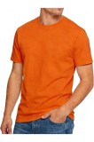 USALL Bărbați Tricou din bumbac simplu cu m&acirc;neci lungi, cămașă casual, tricou vintage casual cu greutate mare