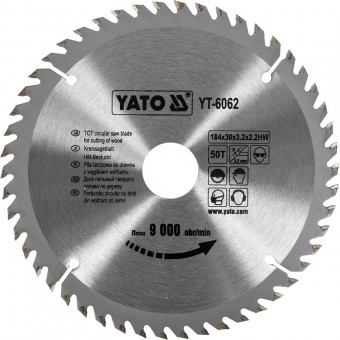 Disc circular pentru lemn Yato YT-6062, diametru 184 mm foto