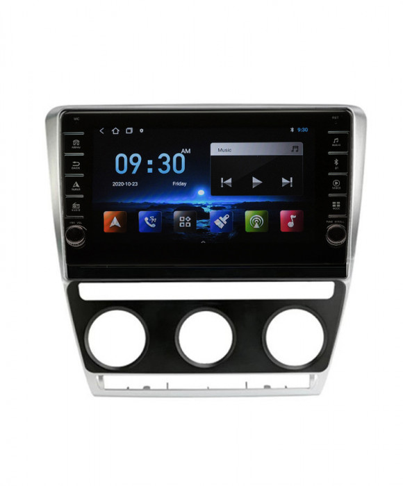 Navigatie Skoda Octavia 2 Facelift 2009-2012 AUTONAV PLUS Android GPS Dedicata, Model PRO Memorie 16GB Stocare, 1GB DDR3 RAM, Display 9&quot; Full-Touch, W