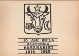 1928 Romania - Carnet filatelic particular Alipirea Basarabiei, stampila FDC