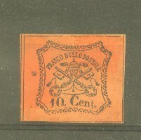 Italy Church State 1867 Coat of arms 10C, Mi.15 MNG AM.324 foto