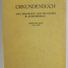 URKUNDEN ZUR GESCHICHTE DER DEUTSCHEN IN SIEBENBURGEN ( DOCUMENTE DESPRE ISTORIA GERMANILOR DIN TRANSILVANIA ) , TEXT IN LB. GERMANA , von GUSTAV GUN