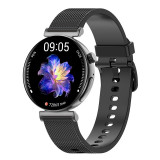 Cumpara ieftin Smartwatch iSEN JA02 Black, AMOLED 1.23 HD, Glicemie, Apel Bt, Apel SOS, Asist. vocala, Nivel radiatii, EKG, Acid uric, Lipide sange, Termometru, Masa