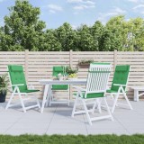 VidaXL Perne scaun cu spătar &icirc;nalt, 4 buc, verde, țesătură Oxford