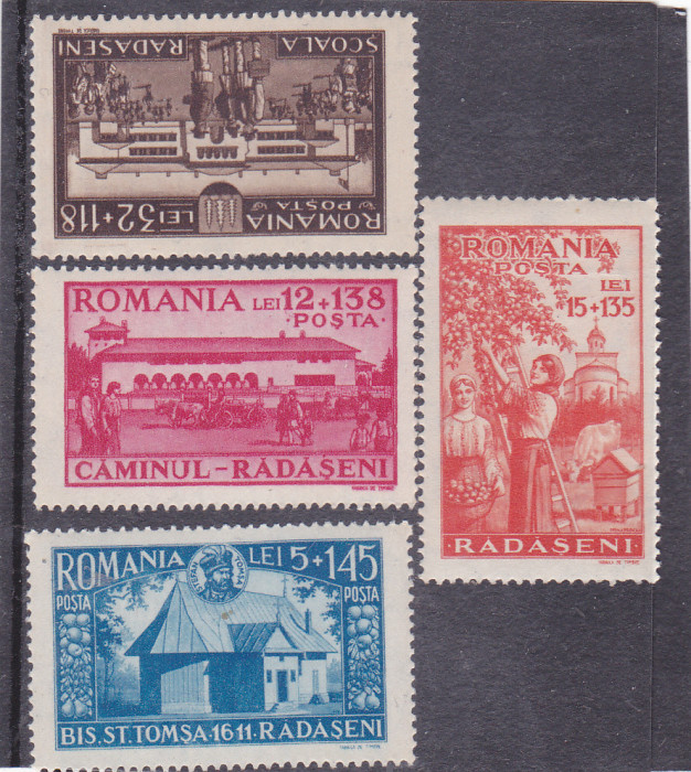ROMANIA 1944 LP 163 CAMINUL CULTURAL RADASENI SERIE MNH