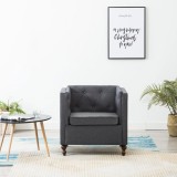vidaXL Fotoliu, gri &icirc;nchis, material textil