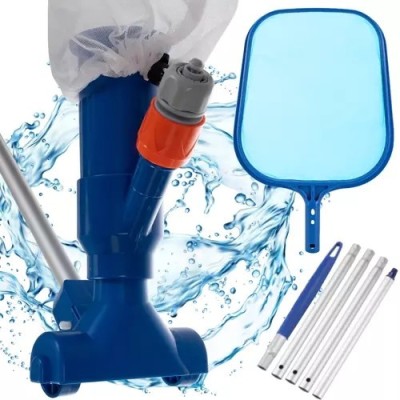Kit curatare piscina 2 in 1, aspirator si plasa, maner transport, baston telescopic foto