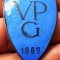 I.872 INSIGNA VECHE SCOLARA UNGARIA BUDAPESTA VPG Veres P&aacute;ln&eacute; Gimn&aacute;zium 1869
