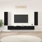 vidaXL Set comodă TV 5 pcs Stejar negru Lemn compozit