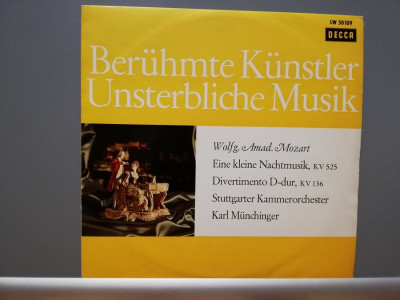 Mozart &amp;ndash; Eine Kleine Nacht Musik /Divertimento (1967/Decca/RFG) -VINIL/Impecabil foto
