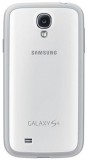 Cumpara ieftin Pachet Folie Sticla + Husa plastic Originala Samsung I9500 Galaxy S4 EF-PI950BW, Alb, Mov