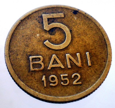 7.104 ROMANIA RPR 5 BANI 1952 foto