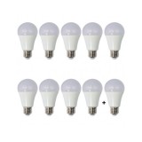 Set 10 Becuri LED Drimus 12W E27 Lumina rece DL 6121
