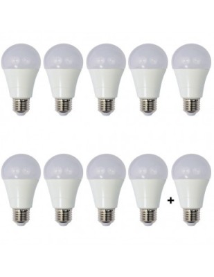 Set 10 Becuri LED Drimus 12W E27 Lumina rece DL 6121 foto