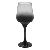 Pahar Vin Smoke, Sticlă, Negru, Capacitate 410ml, 1 bucata, Oem