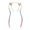 Bentita pentru copii, Urechi si par Rainbow, 36 cm, ATU-084870