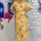 J591RR-95 Rochie maxi de vara, cu imprimeu floral