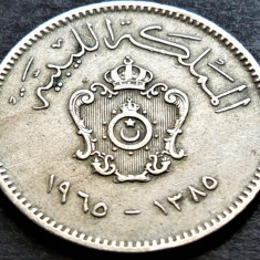 Moneda exotica 10 MILLIEMES - LIBIA, anul 1965 * cod 3480