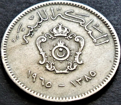 Moneda exotica 10 MILLIEMES - LIBIA, anul 1965 * cod 3480 foto