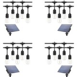 Pachet 4 Ghirlande cu 10 Becuri LED cu Lumina Calda pentru Exterior si Panou