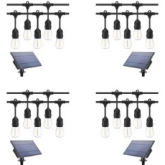 Pachet 4 Ghirlande cu 10 Becuri LED cu Lumina Calda pentru Exterior si Panou