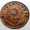 2.819 GERMANIA 2 REICHSPFENNIG 1938 J