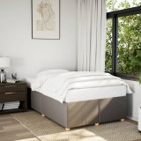 Cadru de pat fără saltea, gri taupe, 120x200 cm, textil
