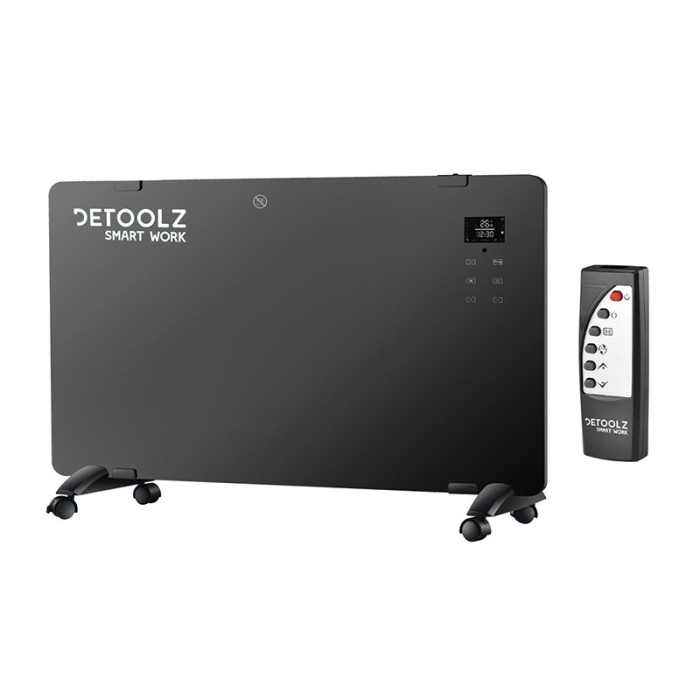 Convector Detoolz, 2000 W, 2 trepte, LED, Wi-Fi, maxim 20 mp, telecomanda inclusa