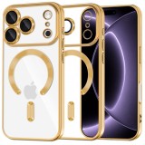 Cumpara ieftin Husa MagSafe pentru Apple iPhone 18 Pro / 17 Pro, Techsuit, Luxury Crystal, Aurie