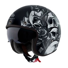 Casca open face pentru scuter - motocicleta MT Le Mans 2 S SV Breakout B2 negru mat (ochelari soare integrati) &ndash; omologare noua ECE 22.06 M (57/58cm)