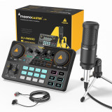 Set profesional Maono all in one, mixer, microfon si casti pentru podcast