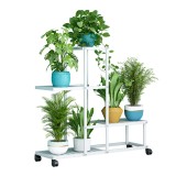 Cumpara ieftin Raft multifunctional metal alb Mavero 63x22.5x61.5 cm
