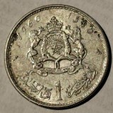 Maroc 1 dirham 1960 argint Mohammed V
