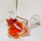 Statueta cristal sommerso bullicantte -Porumbel- design G. Padoan Mantorp Suedia