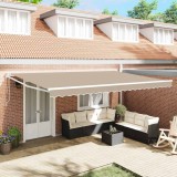 vidaXL Copertină Bej 500 x 300 x 165 cm Poliester și metal 3331342