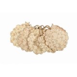 Accesorii creatie - lemn pirogravura - ananas, 7x7cm, set 5 buc, Colorarte