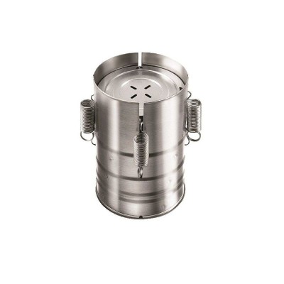 Aparat din inox eMazing pentru șuncă presată, cu capac reglabil &amp;icirc;n 3 trepte, dimensiuni 15 x 15 x 18 cm, argintie foto
