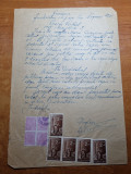 proces verbal satul negreni ,jud. olt - anul 1945 - flancat cu 9 timbre fiscale