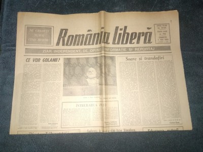 ZIARUL ROMANIA LIBERA 5 MAI 1990 foto
