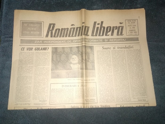 ZIARUL ROMANIA LIBERA 5 MAI 1990