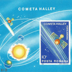 |Romania, LP 1150/1986, Intoarcerea Cometei Halley, colita nedantelata, MNH