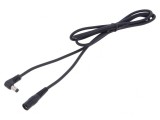 Cablu DC 5,5/2,1 Mufă-Soclu Negru 1x1mm2, WEST POL