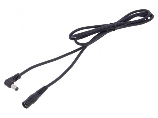 Cablu DC 5,5/2,1 Mufă-Soclu Negru 1x1mm2