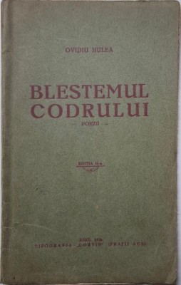 Blestemul codrului (Poezii) &amp;ndash; Ovidiu Hulea foto