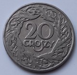 Polonia , 20 Groszy 1923, nichel, Europa