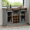 VidaXL Bufetă HALDEN 2 uși glisante gri 112x40x80 cm lemn masiv 4018427