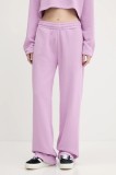 Hugo Blue pantaloni de trening din bumbac culoarea violet, uni, 50545019